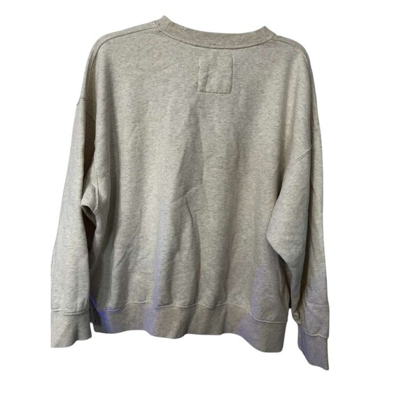 American Eagle Oversized Christmas Crewneck Sweater Women Large Snow Trees - Picture 4 of 4